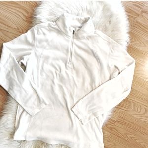 Columbia quarter zip fleece, white, medium